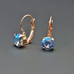 Auskari "Krāšņums (Light Sapphire Shimmer)" ar Swarovski™ kristāliem цена и информация | Серьги | 220.lv