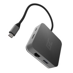 Savienotājs Green Cell HUB2 USB-C, 3xUSB 3.0, Ethernet 1Gbps, HDMI 4K, DEX Nintendo Switch Apple цена и информация | Адаптеры и USB разветвители | 220.lv