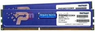 Patriot DDR3 8 ГБ (комплект 2x4 ГБ) 1333 МГц) CL9 Retail (PSD38G1333KH) цена и информация | Оперативная память (RAM) | 220.lv