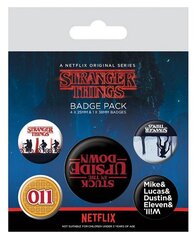 Badges 5-Pack - Stranger Things (Upside Down), 1x38мм x 4x25мм цена и информация | Атрибутика для игроков | 220.lv