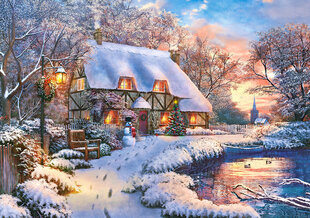 Puzle "Winter Cottage" Castorland, 500 d. cena un informācija | Puzles, 3D puzles | 220.lv