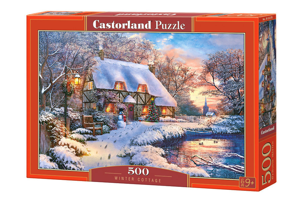Puzle "Winter Cottage" Castorland, 500 d. cena un informācija | Puzles, 3D puzles | 220.lv