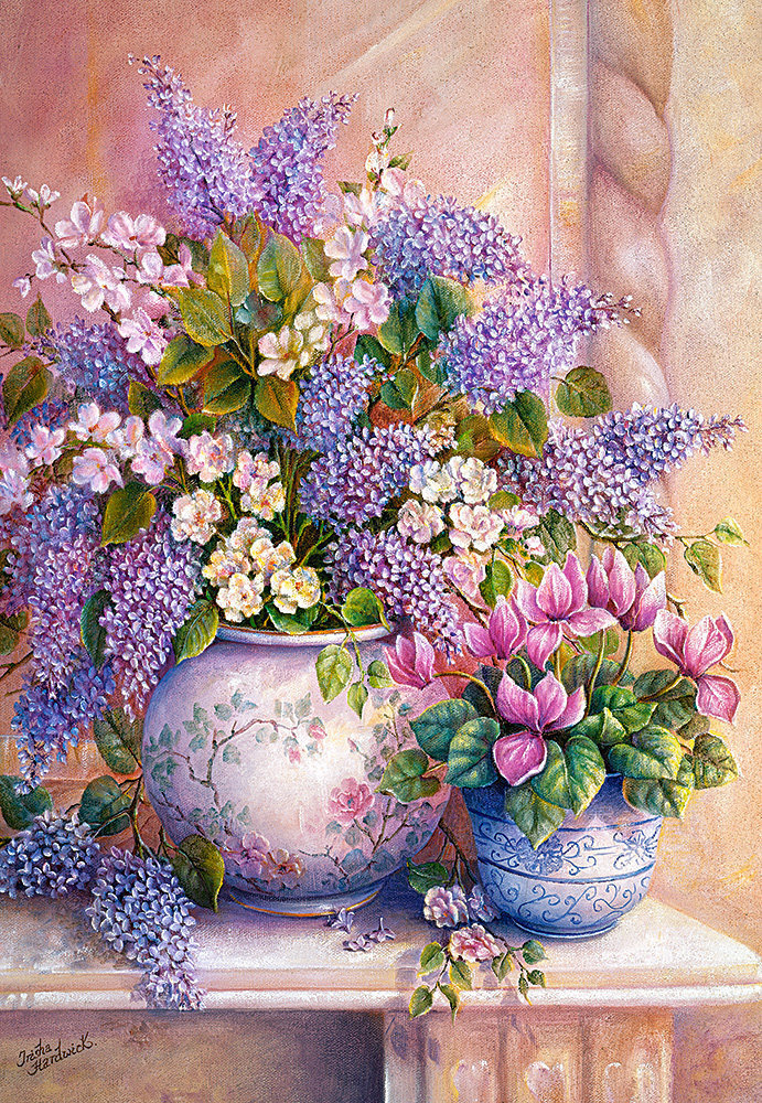 Puzle Puzzle Castorland Lilac Flowers, 1500 gab. cena un informācija | Puzles, 3D puzles | 220.lv