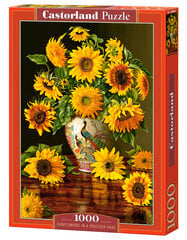 Puzle Puzzle Castorland Sunflowers in a Peacock Vase, 1000 gab. cena un informācija | Puzles, 3D puzles | 220.lv