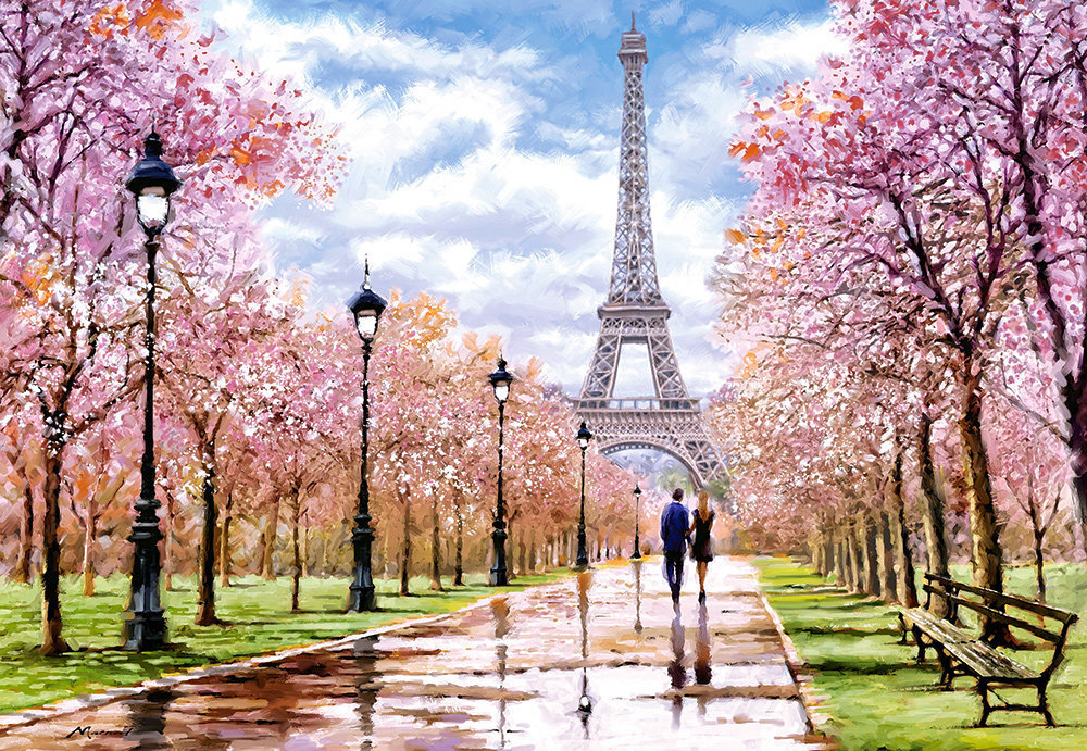 Puzle Puzzle Castorland Romantic Walk In Paris, 1000 gab. цена и информация | Puzles, 3D puzles | 220.lv