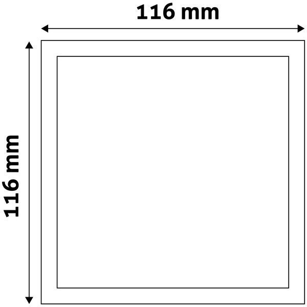 Avide LED Griestu lampa 6W 4000K, 116 x116mm, kvadrāts cena un informācija | Iebūvējamās lampas, LED paneļi | 220.lv