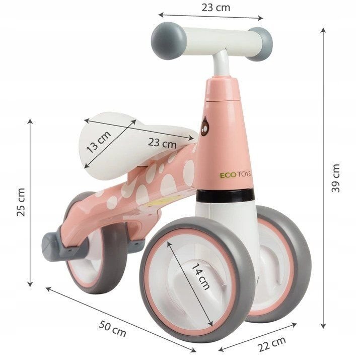 Balansa velosipēds Ecotoys LB1603 Pink цена и информация | Balansa velosipēdi | 220.lv