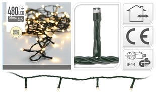 Ziemassvētku virtene, 480 LED cena un informācija | Ziemassvētku lampiņas, LED virtenes | 220.lv
