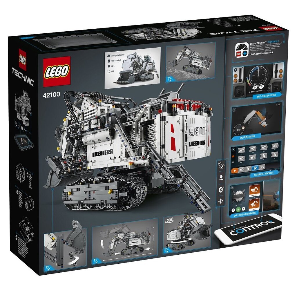 42100 LEGO® Technic Liebherr R 9800 ekskavators цена и информация | Konstruktori | 220.lv