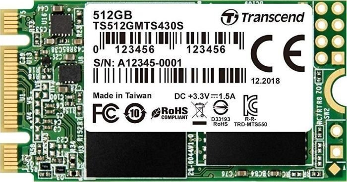 Transcend TS512GMTS430S цена и информация | Iekšējie cietie diski (HDD, SSD, Hybrid) | 220.lv