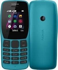 Nokia 110 (2019) 4 МБ Dual SIM Ocean Blue цена и информация | Мобильные телефоны | 220.lv