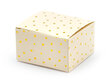 Dekoratīvas kastītes saldumiem, gaiši oranžas ar zelta krāsas punktiem, 6x3,5x5,5 cm, 1 iepak./ 10 gab. cena un informācija | Vienreizējie trauki | 220.lv