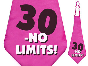 Kaklasaite 30-no limits!, 59 cm, 1 gab. cena un informācija | Svētku dekorācijas | 220.lv