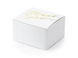 Dekoratīvas kastītes saldumiem Thank you, baltas ar zelta krāsas uzrakstu, 6x3,5x5,5 cm, 1 iepak./10 gab. cena un informācija | Vienreizējie trauki | 220.lv