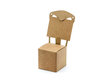 Dekoratīvas galda kartītes un kastītes saldumiem Chair, brūnas, 5x5x13,5 cm, 1 iepak./10 gab. cena un informācija | Vienreizējie trauki | 220.lv