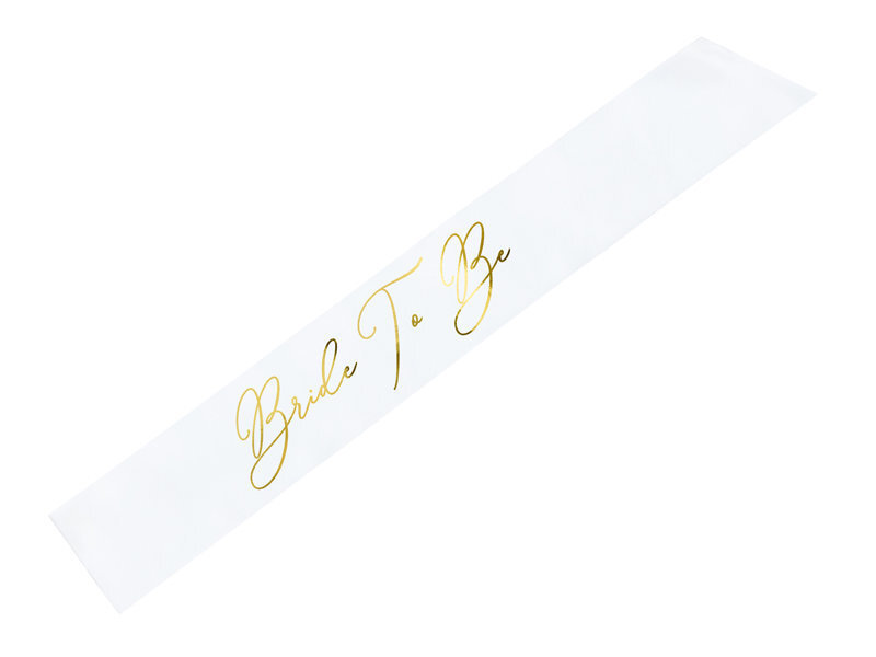 Satīna lente Bride to be, balta, 10x75 cm, 1 gab. цена и информация | Svētku dekorācijas | 220.lv