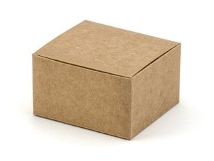 Dekoratīvas kastītes saldumiem, brūnas, 6x5,5x3,5 cm, 1 iepak./10 gab. cena un informācija | Vienreizējie trauki | 220.lv