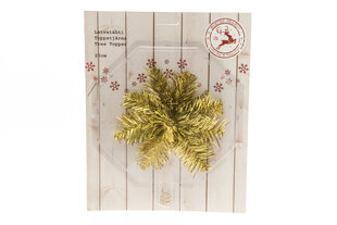 Winterseason Ziemassvētku eglītes virsotne Zvaigznīte, zelta krāsas, 25 cm cena un informācija | Eglīšu rotājumi | 220.lv
