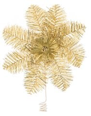 Winterseason Ziemassvētku eglītes virsotne Zvaigznīte, zelta krāsas, 25 cm cena un informācija | Eglīšu rotājumi | 220.lv