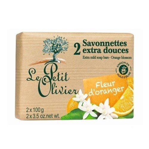 Ziepes Le Petit Olivier Extra Orange 2 x 100 g cena un informācija | Ziepes | 220.lv