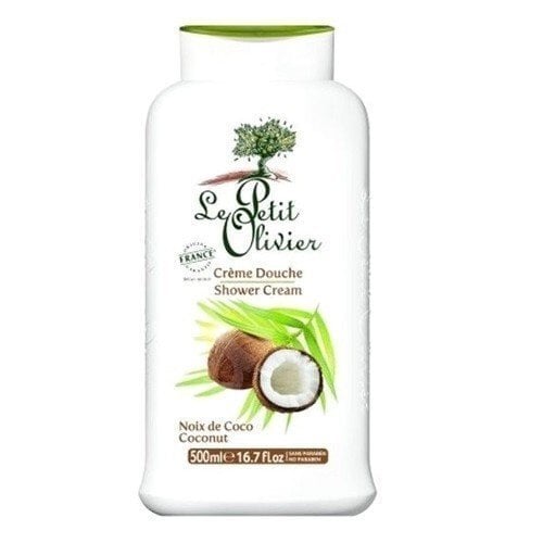 Dušas krēms Le Petit Olivier Coconut 500 ml cena un informācija | Dušas želejas, eļļas | 220.lv