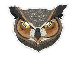 Sejas maska Horned Owl 28 x 23 cm cena un informācija | Karnevāla tērpi, maskas | 220.lv