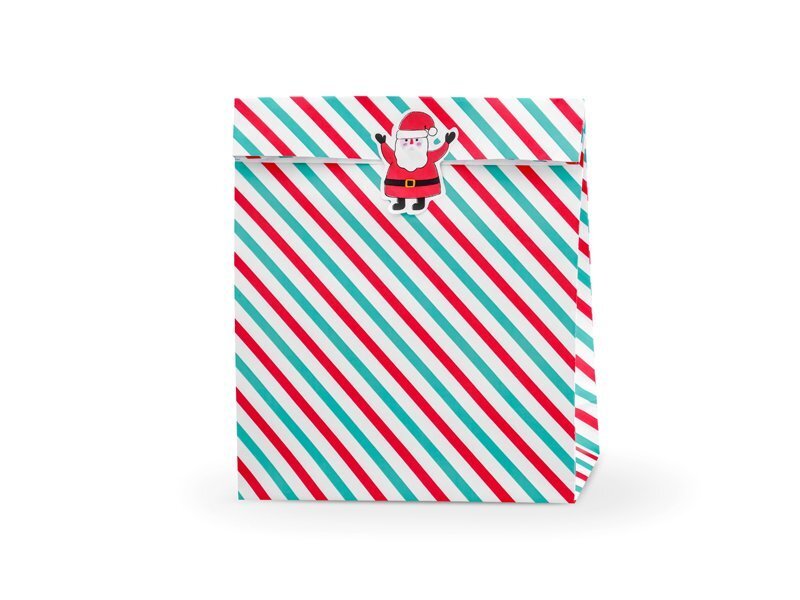 MAISIŅI XMAS STRIPE 25X11X27CM 3GAB. +3UZLĪMES cena un informācija | Dāvanu saiņošanas materiāli | 220.lv