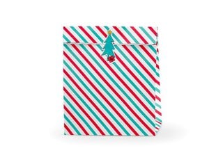 MAISIŅI XMAS STRIPE 25X11X27CM 3GAB. +3UZLĪMES cena un informācija | Dāvanu saiņošanas materiāli | 220.lv