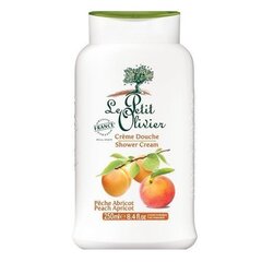 Dušas krēms Le Petit Olivier Nectarine flower 250 ml cena un informācija | Dušas želejas, eļļas | 220.lv