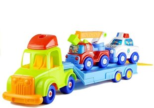 Тягач с автомобилями и аксессуарами цена и информация | Конструктор автомобилей игрушки для мальчиков | 220.lv