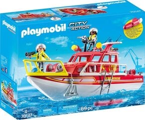 70147 PLAYMOBIL® City Action, Пожарная спасательная лодка цена и информация | Конструкторы и кубики | 220.lv