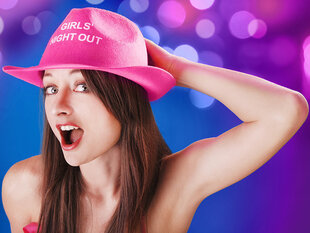 Cepure Girls' Night out, rozā, 18x20 cm cena un informācija | Karnevāla kostīmi, maskas un parūkas | 220.lv