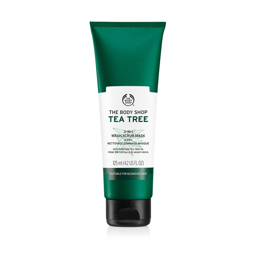 Sejas skrubis The Body Shop Tea Tree 3 in 1 125 ml цена и информация | Sejas ādas kopšana | 220.lv