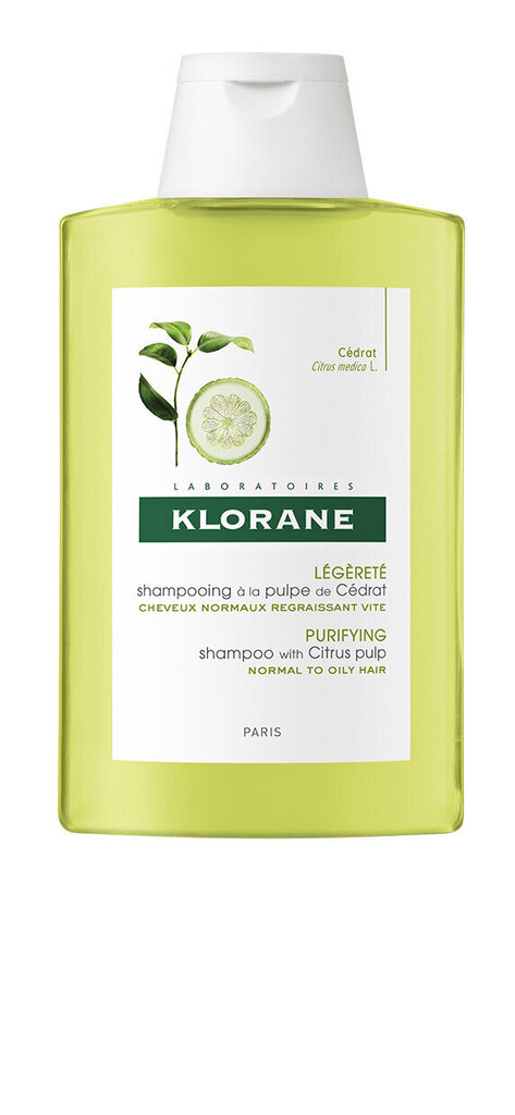 Šampūns ikdienas lietošanai Klorane Citrus Pulp 200 ml цена и информация | Šampūni | 220.lv