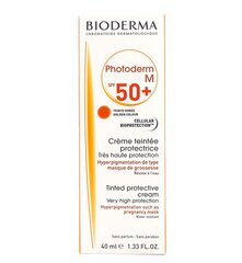 Sejas sauļošanas krēms Bioderma Photoderm M 50+ 40 ml cena un informācija | Sauļošanās krēmi | 220.lv