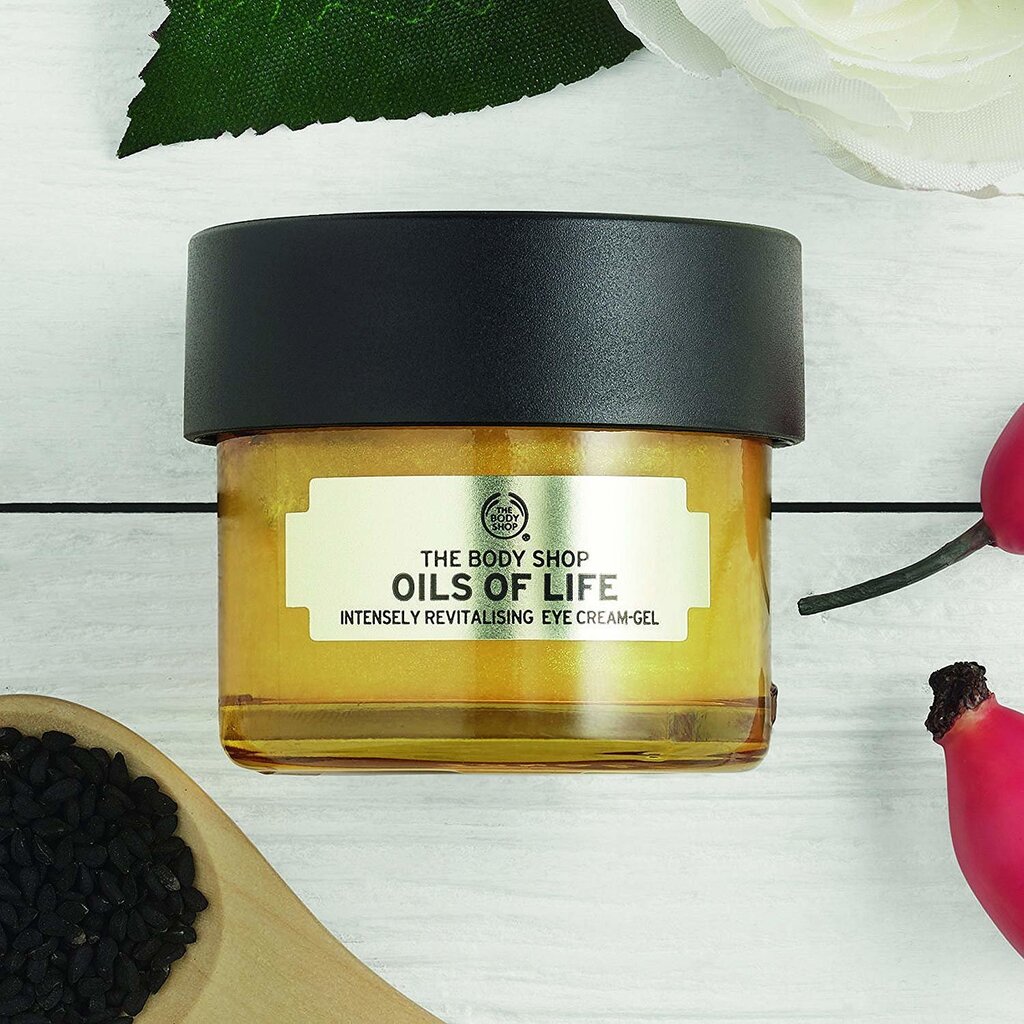 Vitalitāti sniedzošs acu krēms The Body Shop Oils Of Life 20 ml цена и информация | Acu krēmi, serumi | 220.lv