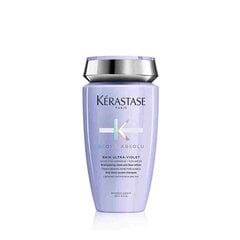 Dzeltenu toņu neitralizējošs šampūns gaišiem matiem Kerastase Blond Absolu Bain Ultra-Violet 250 ml цена и информация | Шампуни | 220.lv