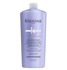 Dzeltenu toņu neitralizējošs šampūns gaišiem matiem Kerastase Blond Absolu Bain Ultra-Violet 1000 ml цена и информация | Шампуни | 220.lv