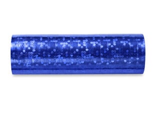 Hologrāfiska dekoratīvā lente, zila, 3,8m (1 iepak./ 18 gab.) cena un informācija | Dāvanu saiņošanas materiāli | 220.lv