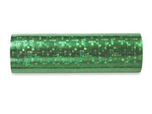 Hologrāfiska dekoratīvā lente, zaļa, 3,8m (1 iepak./ 18 gab.) cena un informācija | Dāvanu saiņošanas materiāli | 220.lv