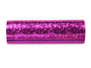 Hologrāfiska dekoratīvā lente, rozā, 3,8m (1 iepak./ 18 gab.) cena un informācija | Dāvanu saiņošanas materiāli | 220.lv