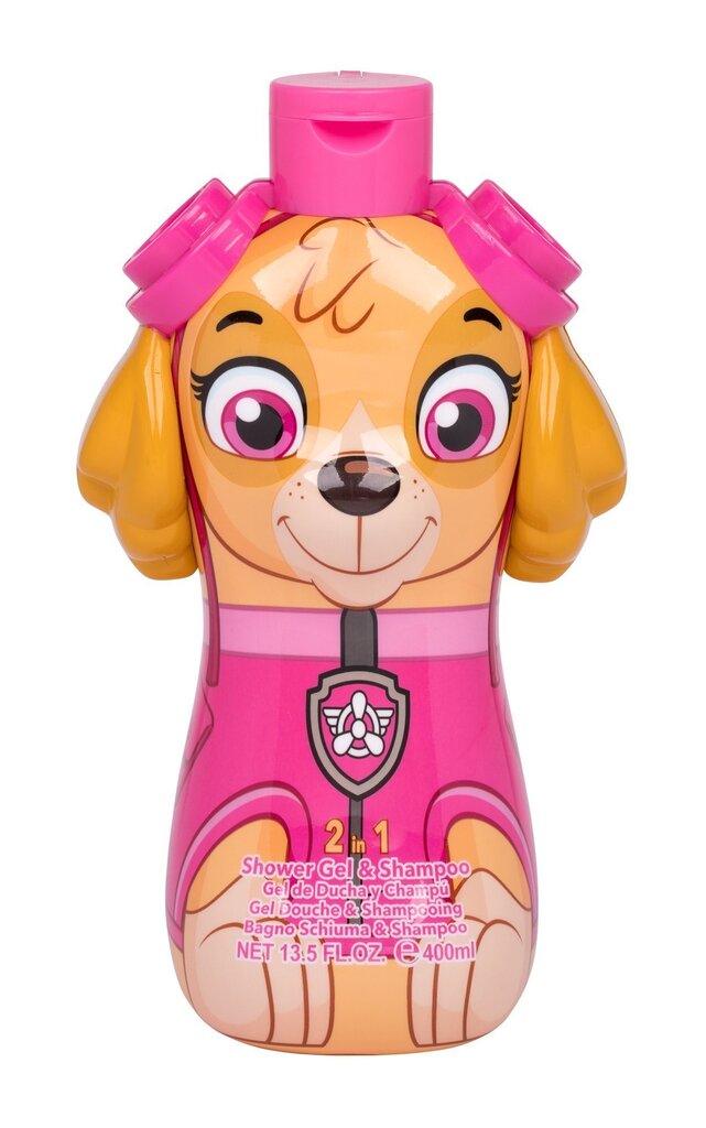 Šampūns un dušas želeja meitenēm Nickelodeon Ķepu Patruļa (Paw Patrol) Skye 400 ml цена и информация | Bērnu kosmētika, līdzekļi jaunajām māmiņām | 220.lv