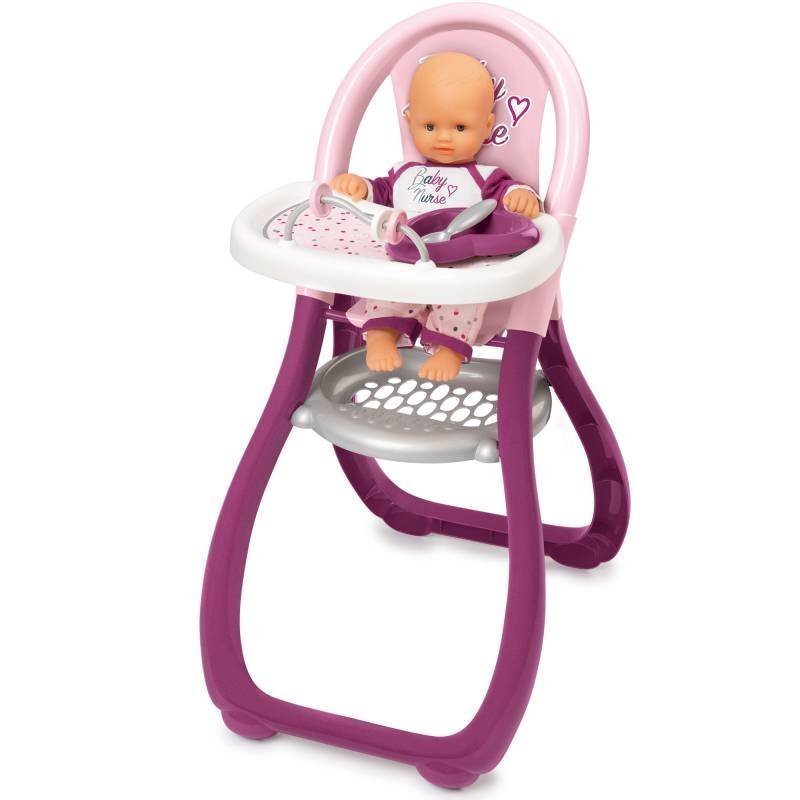Leļļu barošanas krēsls Smoby Baby Nurse, 220342 cena un informācija | Rotaļlietas meitenēm | 220.lv