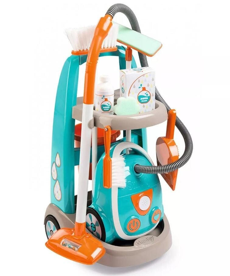 Tīrīšanas piederumu komplekts ar putekļu sūcēju bērniem Smoby, 330309 cena un informācija | Rotaļlietas meitenēm | 220.lv