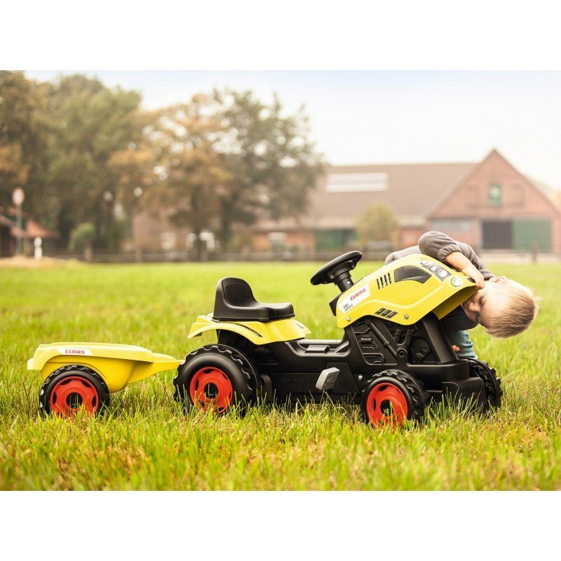 Pedāļu minamais traktors ar piekabi Smoby Claas Arion 400, zaļš цена и информация | Rotaļlietas zīdaiņiem | 220.lv