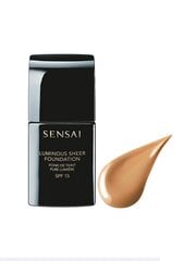 Šķidrais grima pamats Sensai Luminous Sheer SPF15 204.5 Warm Beige, 30 ml цена и информация | Пудры, базы под макияж | 220.lv