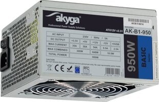 Akyga AK-B1-950 цена и информация | Блоки питания (PSU) | 220.lv