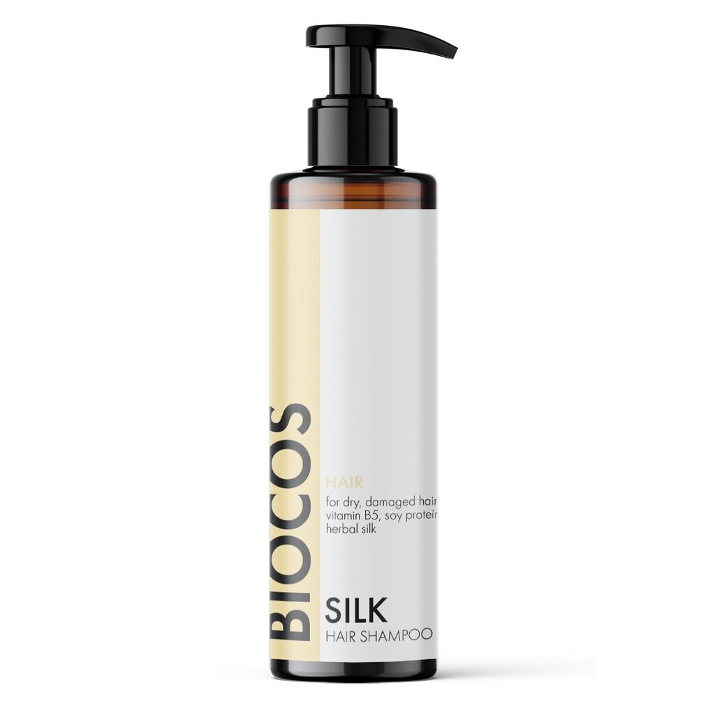 SILK naturāls šampūns sausiem matiem BIOCOS, 250 ml cena un informācija | Šampūni | 220.lv