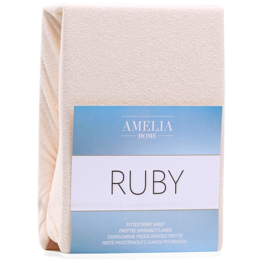 AmeliaHome frotē palags ar gumiju Ruby, 200x200 cm цена и информация | Palagi | 220.lv