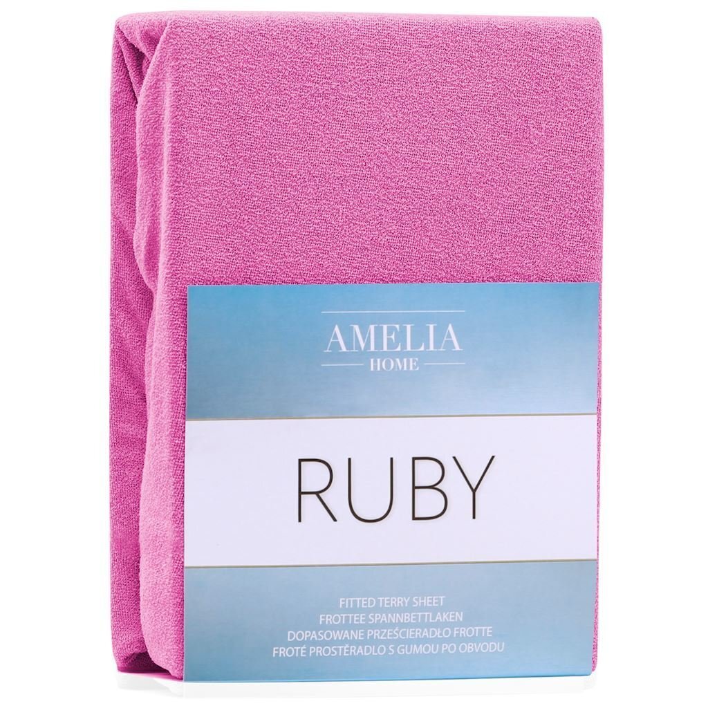 AmeliaHome frotē palags ar gumiju Ruby, 220x200 cm cena un informācija | Palagi | 220.lv